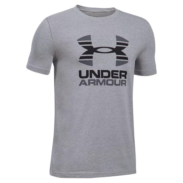 Boys 8-20 Under Armour Two-tone Logo Tee, Size: Small, Med Grey