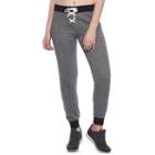 Juniors' So&reg; Lace-up Jogger Pants, Teens, Size: Medium, Dark Grey