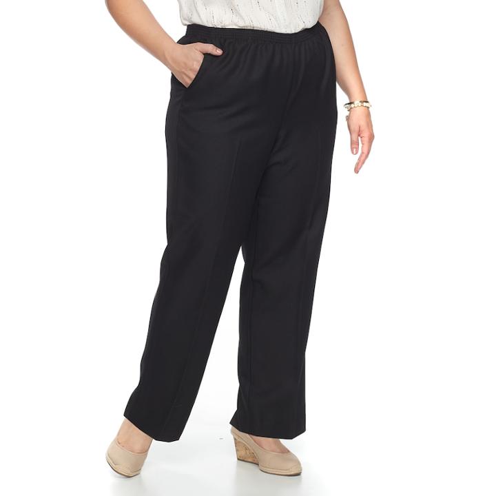 Plus Size Alfred Dunner Studio Pull-on Pants, Women's, Size: 20w Short, Black
