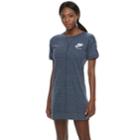 Women's Nike Sportswear Short Sleeve Sweatshirt Dress, Size: Xl, Blue