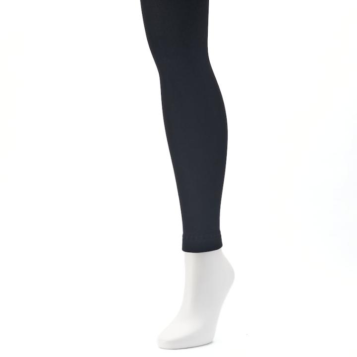 Women's Apt. 9&reg; Fleece-lined Footless Tights, Size: Medium, White