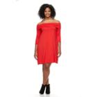 Plus Size Apt. 9&reg; Off-the-shoulder Shift Dress, Women's, Size: 1xl, Pink