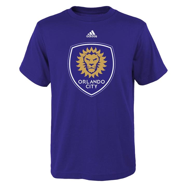 Boy's 8-20 Adidas Orlando City Sc Logo Tee, Size: S 8, Purple