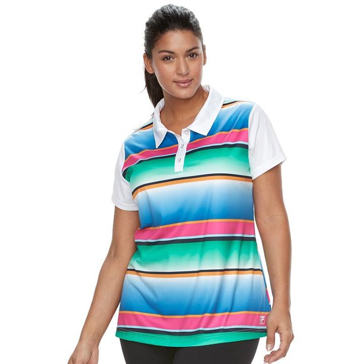 Plus Size Fila Sport&reg; Printed Golf Polo, Women's, Size: 2xl, Natural