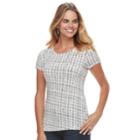 Women's Apt. 9&reg; Crewneck High-low Hem Tee, Size: Xl, Natural