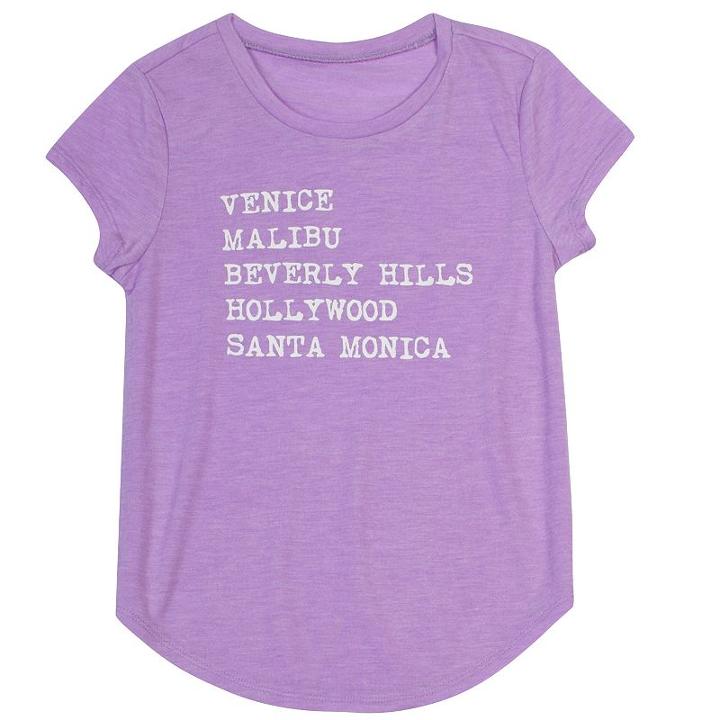 Girls 7-16 & Plus Size Harper & Elliott Curve Hem Graphic Tee, Girl's, Size: M Plus, Drk Purple