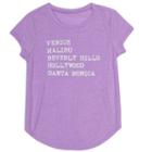Girls 7-16 & Plus Size Harper & Elliott Curve Hem Graphic Tee, Girl's, Size: M Plus, Drk Purple