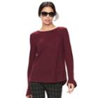 Women's Elle&trade; Ruffle Top, Size: Small, Dark Pink