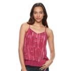 Women's Apt. 9&reg; Pleated Camisole, Size: Small, Pink