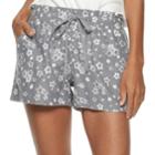 Women's Sonoma Goods For Life&trade; Printed Flannel Shorts, Size: Large, Grey