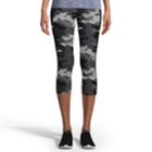 Women's Champion Gym Issue Camo Mid-rise Capri Leggings, Size: Medium, Lt Brown