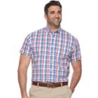 Big & Tall Dockers Classic-fit Plaid Comfort Stretch No-wrinkle Button-down Shirt, Men's, Size: 4xb, Red