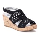 So&reg; Entertainer Girls' Wedge Sandals, Size: 2, Black