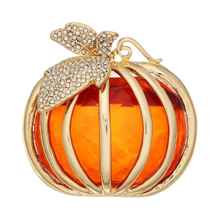 Napier Gold Tone Pumpkin Pin, Women's, Multicolor