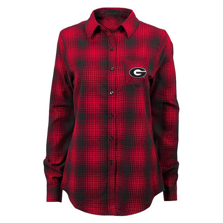 Women's Georgia Bulldogs Dream Plaid Shirt, Size: Medium, Black