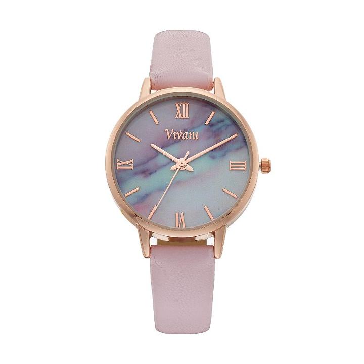 Vivani Women's Faux Marble Watch, Size: Medium, Pink