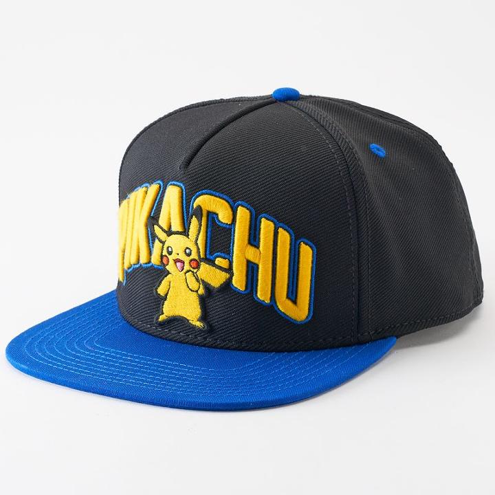 Men's Pokemon Pikachu Snapback Cap, Black