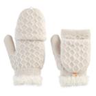 Sonoma Goods For Life&trade; Women's Solid Woven Convertible Flip-top Mittens, Natural