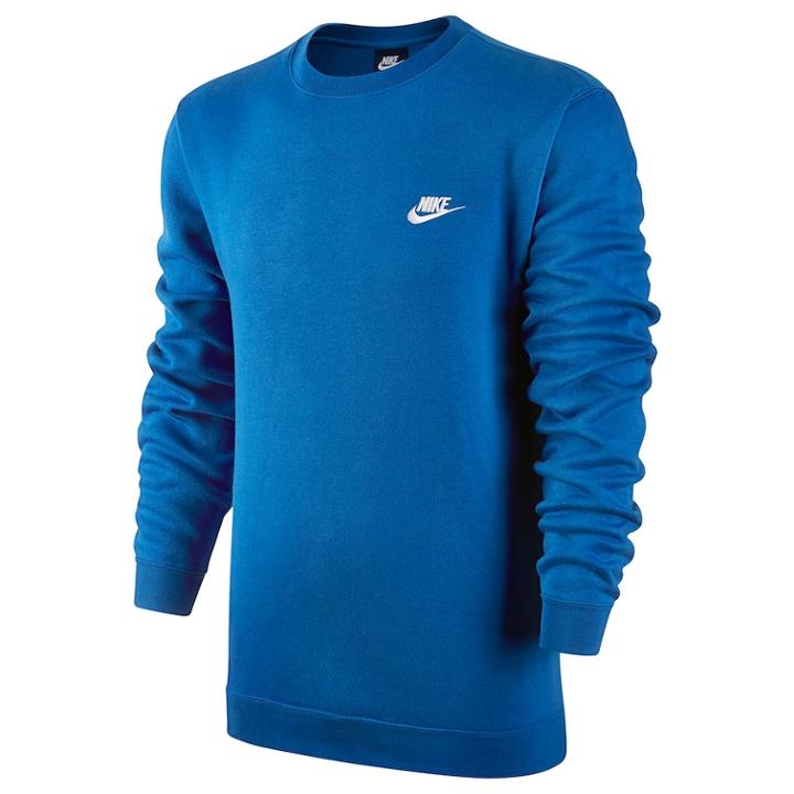 Men's Nike Club Crew Fleece, Size: Small, Dark Blue