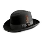 Men's Stacy Adams Wool Felt Homburg Hat, Size: Xxl, Black