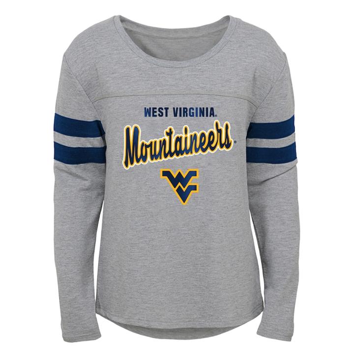 Girls 7-16 West Virginia Mountaineers Field Armour Tee, Size: Xl, Grey