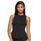 Women's A Shore Fit Tummy Slimmer Sleeveless Rash Guard, Size: 6, Black