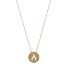14k Gold Cutout Wishbone Necklace, Women's, Size: 16, Yellow