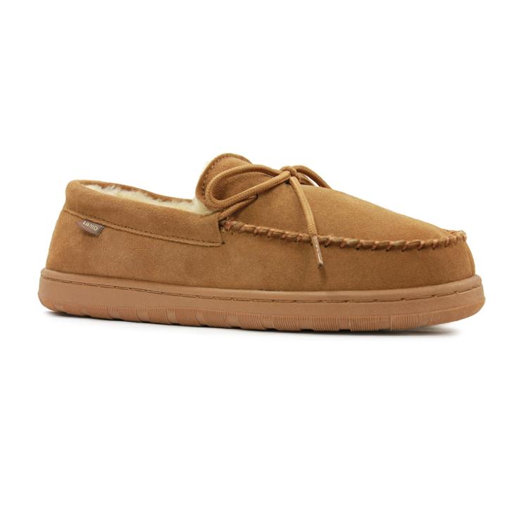 Lamo Men's Moccasin Slippers, Size: Medium (11), Brown