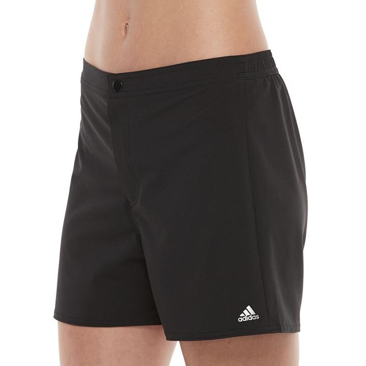 Women's Adidas Solid Swim Shorts, Size: Small, Black
