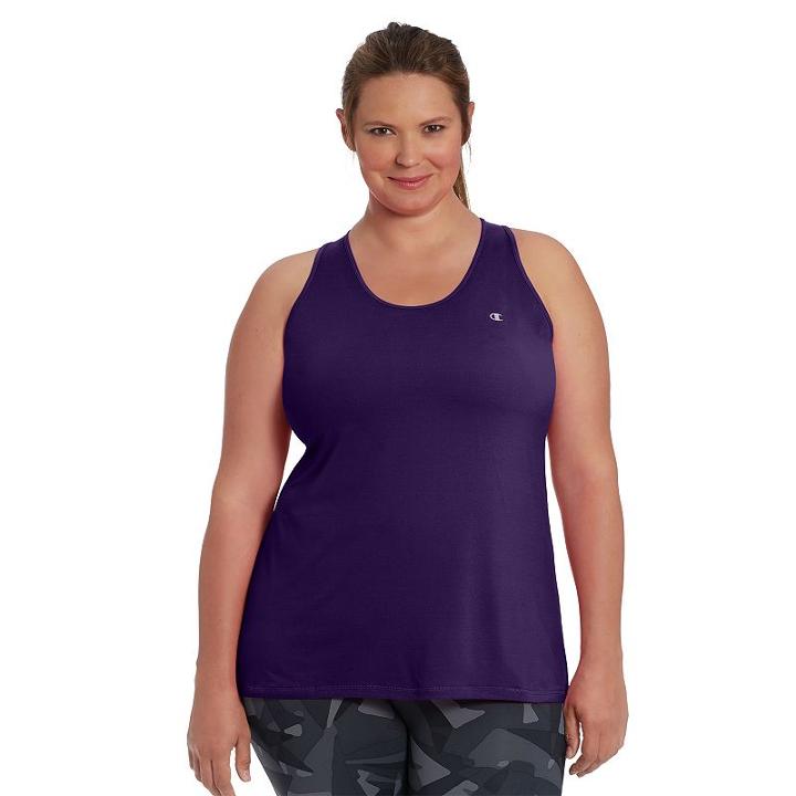 Plus Size Champion Absolute Tank, Women's, Size: 4xl, Drk Purple