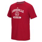 Men's Adidas Louisville Cardinals Ultimate Basketball Tee, Size: Small, Red