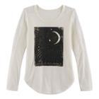 Girls 7-16 & Plus Size Mudd&reg; Pieced Lace Graphic Tee, Size: 16, White Oth
