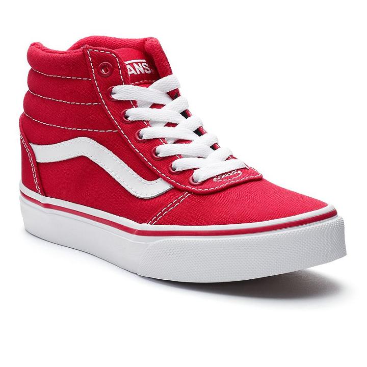Vans Ward Kids' High-top Sneakers, Boy's, Size: 1, Med Red