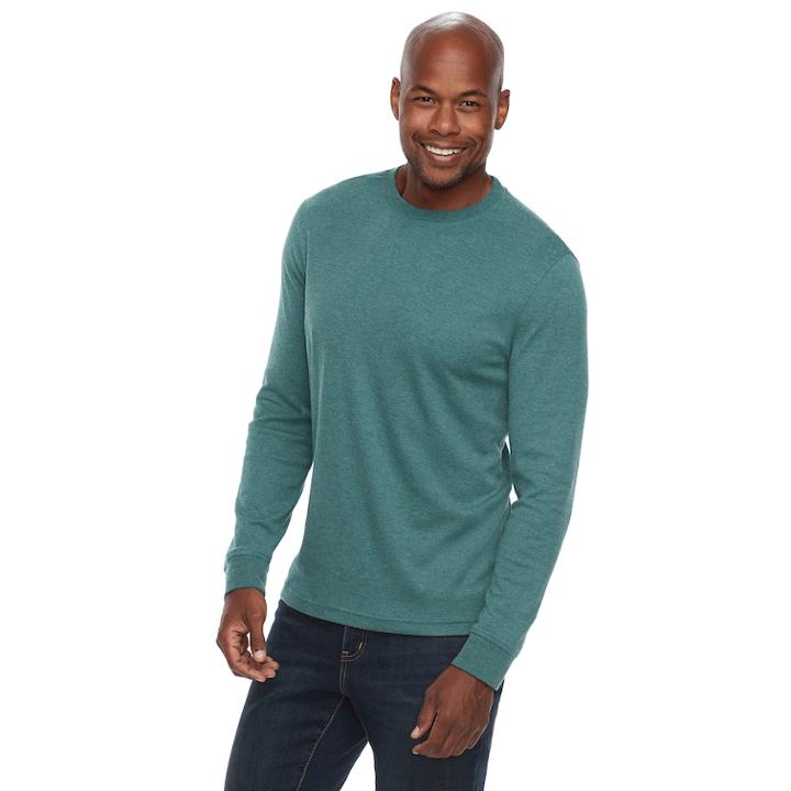 Men's Croft & Barrow&reg; Classic-fit Easy-care Crewneck Tee, Size: Small, Med Blue