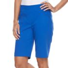 Women's Dana Buchman Pull-on Bermuda Shorts, Size: Medium, Med Blue