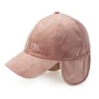 Women's Winter Vibes Lined Ear Flap Baseball Cap, Dark Pink
