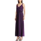 Women's Chaps Ruffle Maxi Dress, Size: 10, Purple