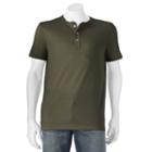 Big & Tall Sonoma Goods For Life&trade; Weekend Henley, Men's, Size: L Tall, Green
