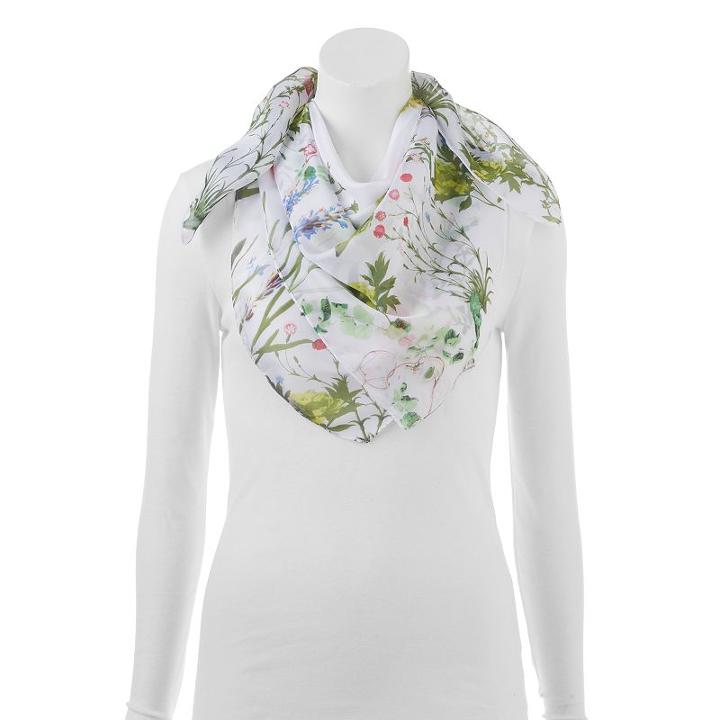 Dana Buchman Botanical Square Scarf, Women's, Ovrfl Oth
