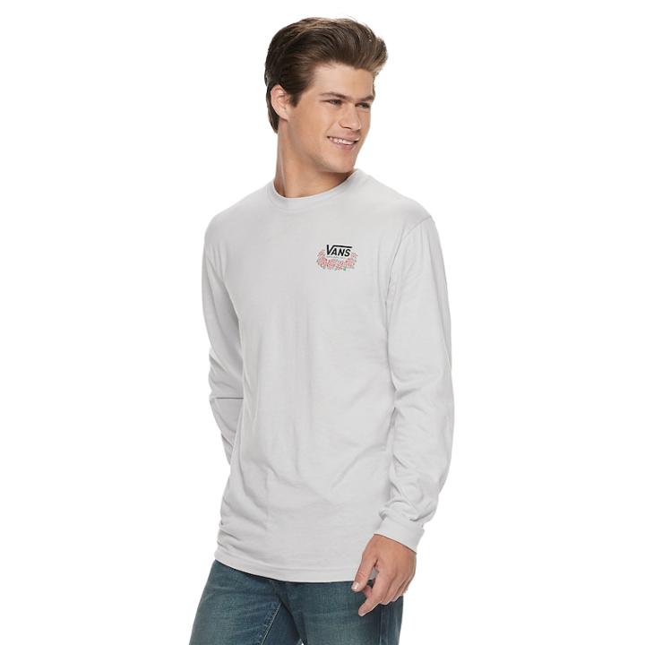 Boys 8-20 Vans Rose Off The Wall Long Sleeve Graphic Tee, Size: Small, Silver
