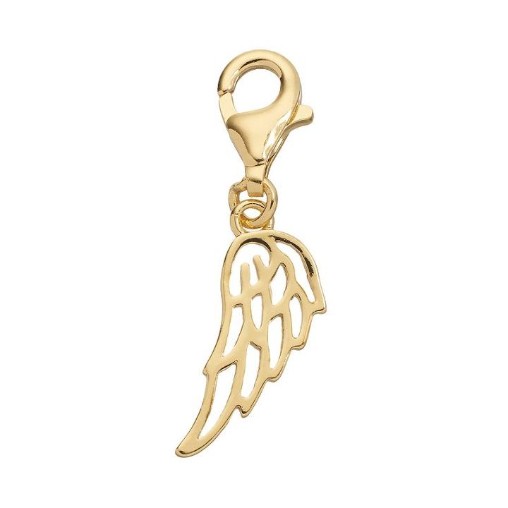 Tfs Jewelry 14k Gold Over Silver Angel Wing Charm, Women's, Yellow