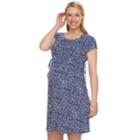 Maternity A:glow Empire T-shirt Dress, Women's, Size: L-mat, Drk Purple