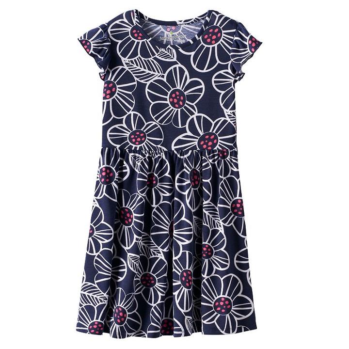 Girls 4-10 Jumping Beans&reg; Print Tee Dress, Girl's, Size: 6, Blue
