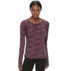 Women's Tek Gear&reg; Long Sleeve Performance Tee, Size: Xl, Med Purple