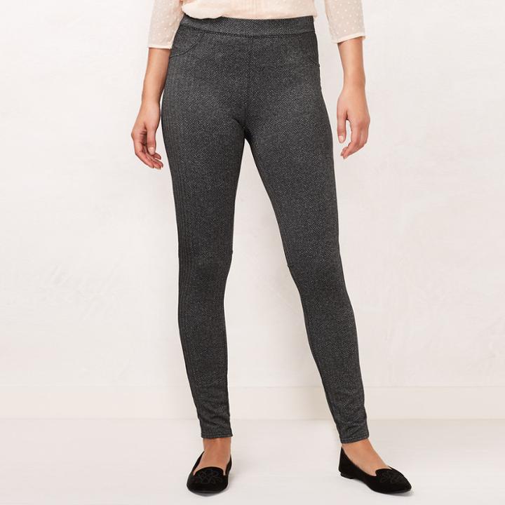 Women's Lc Lauren Conrad Pull-on Skinny Dress Leggings, Size: L Long, Black