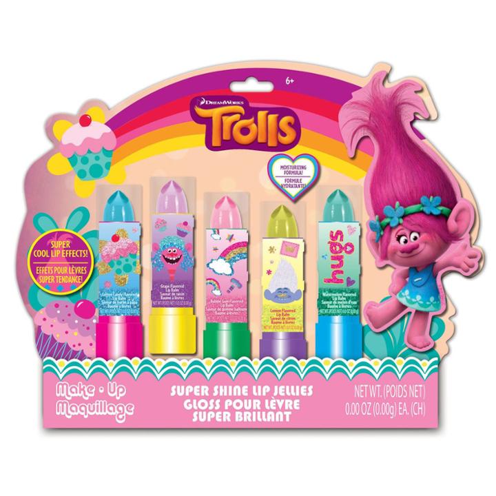 Girls Dreamworks Trolls 5-pk. Jelly Lip Balms, Multicolor