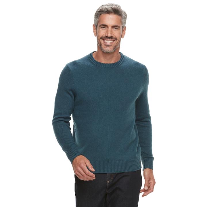 Men's Croft & Barrow&reg; Crew Sweater, Size: Xxl, Dark Blue