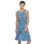 Women's Croft & Barrow&reg; Pleated Tank Dress, Size: Xxl, Blue (navy)