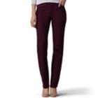 Women's Lee Instantly Slims High Waisted Straight-leg Jeans, Size: 4 - Regular, Drk Purple