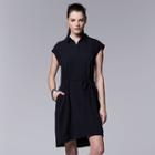 Women's Simply Vera Vera Wang Crepe Shirtdress, Size: Xs, Black